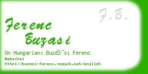 ferenc buzasi business card